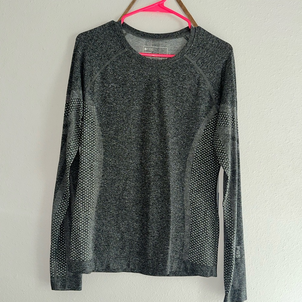Figs Gray Long Sleeve Women's Top